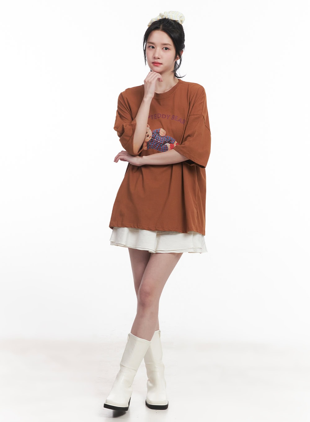 Asymmetric Frill Flair Mini Skirt CY526